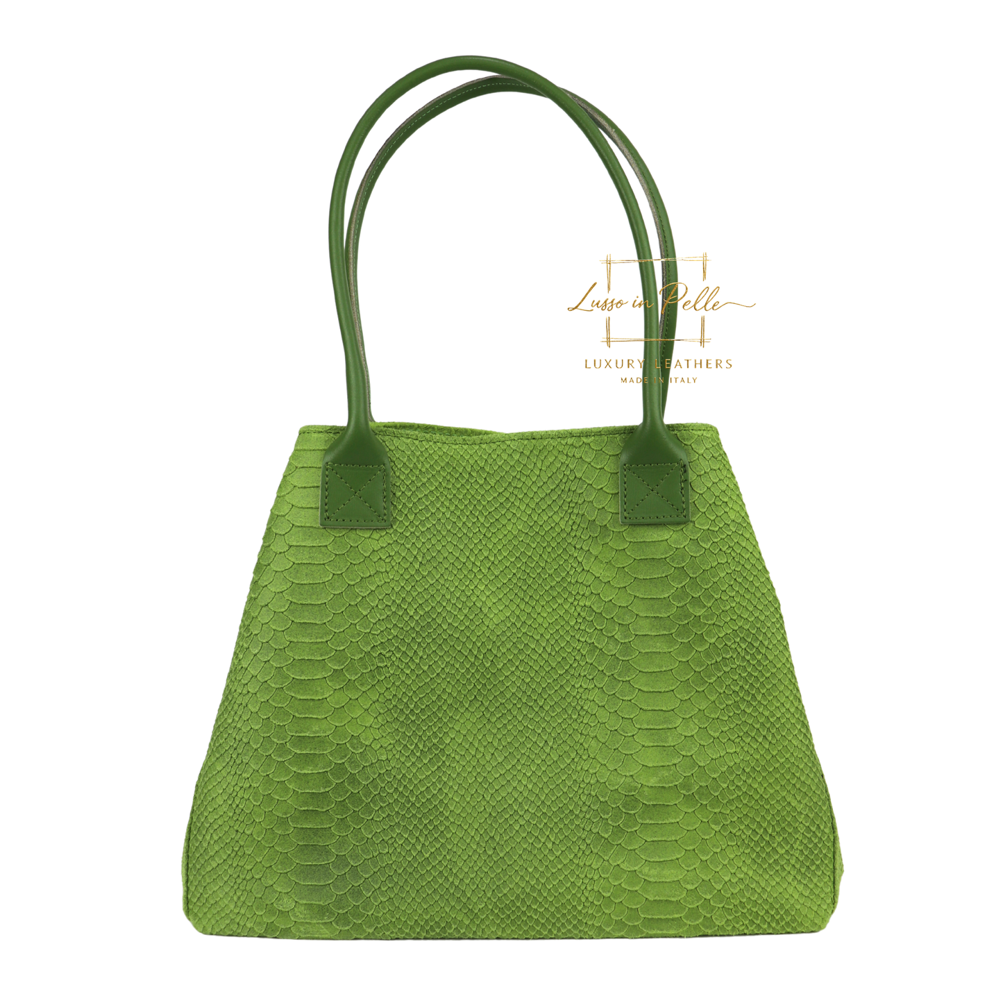 Suede Snake Print Two Style Large Shopper Bag
