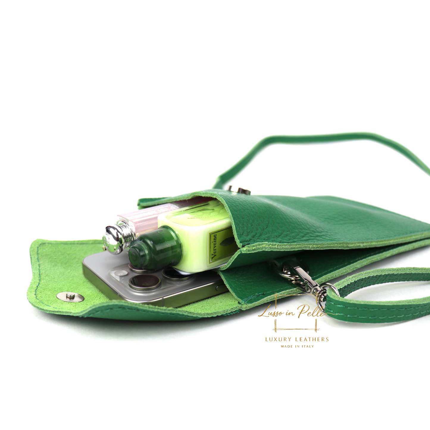 Minimalist Genuine Leather Crossbody Phone Bag
