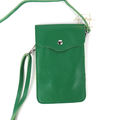 Minimalist Genuine Leather Crossbody Phone Bag
