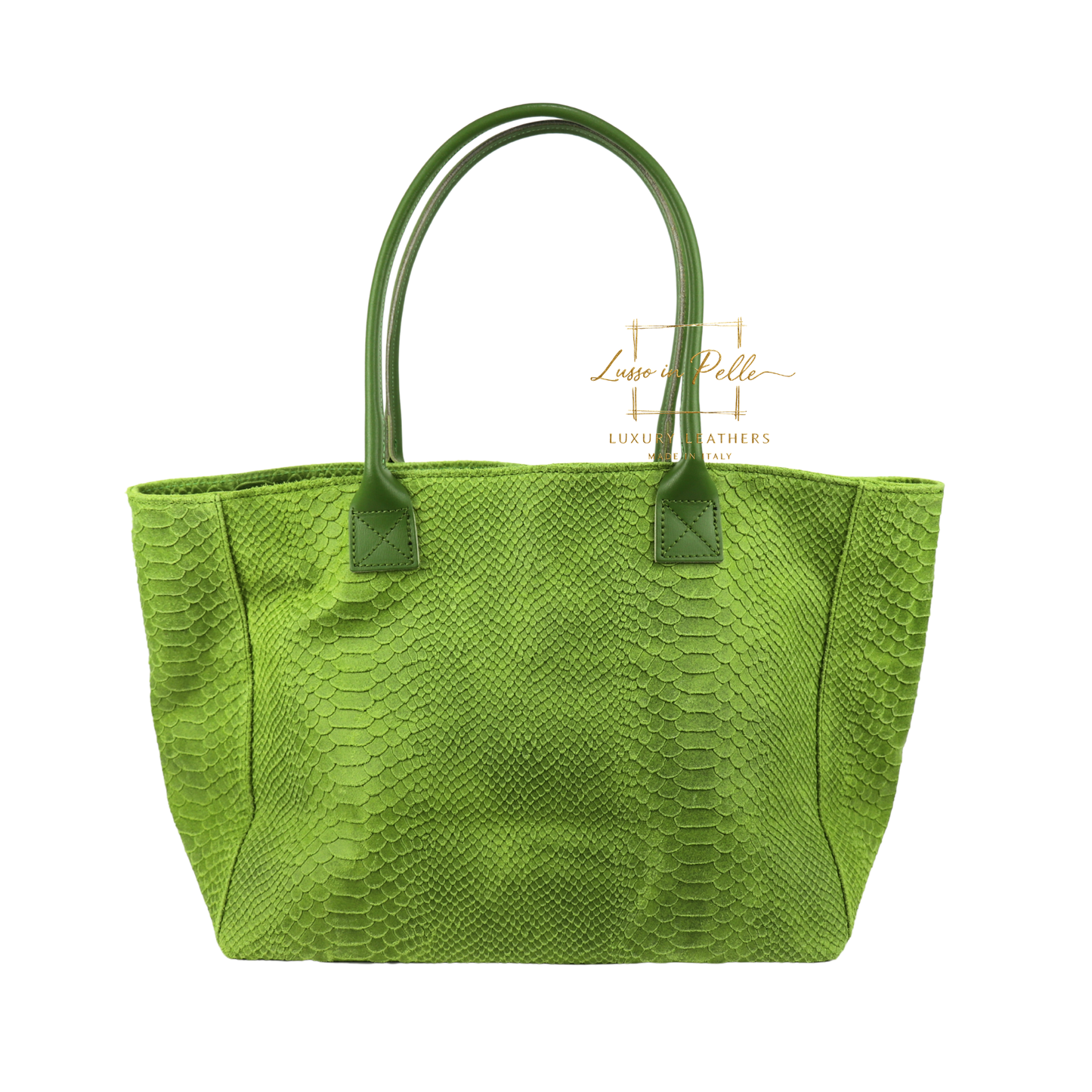 Suede Snake Print Two Style Large Shopper Bag