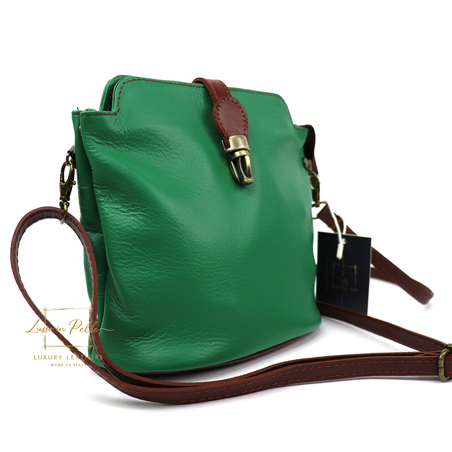 Vera Pelle Leather Crossbody Bag