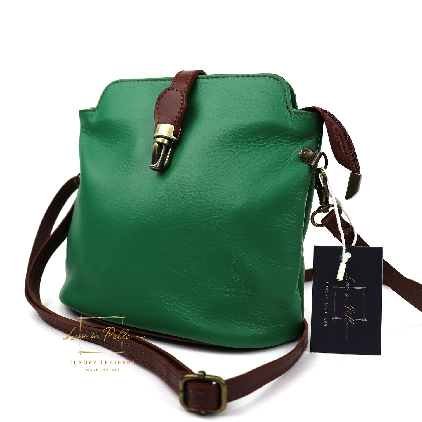 Vera Pelle Leather Crossbody Bag