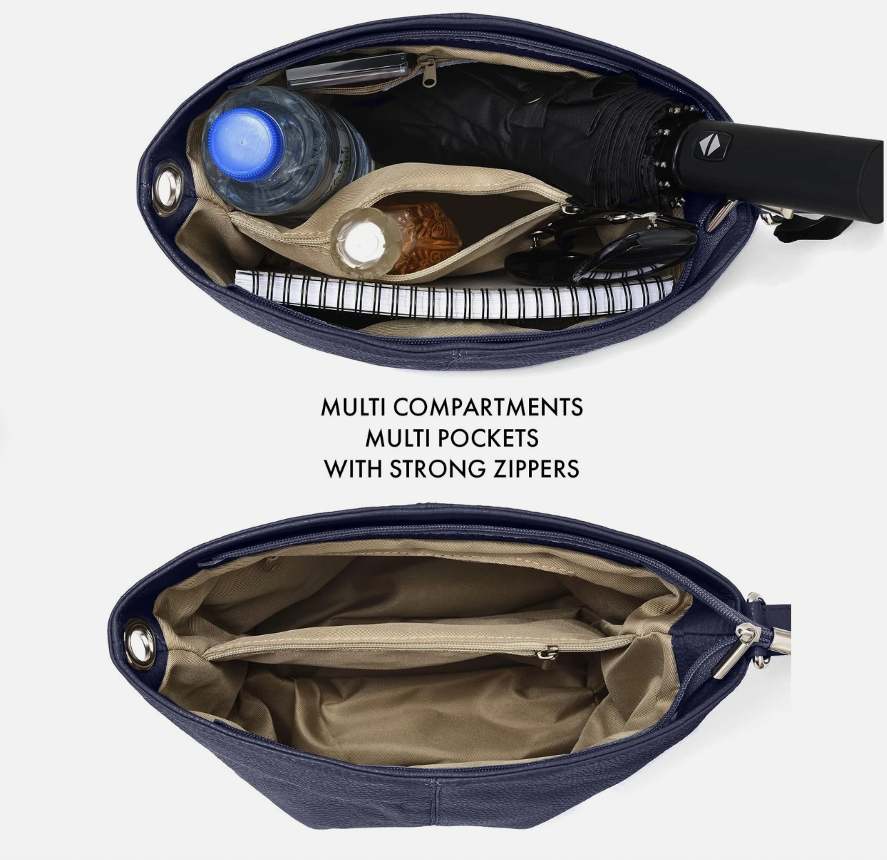 Luna Italian Leather Shoulder & Crossbody Bag