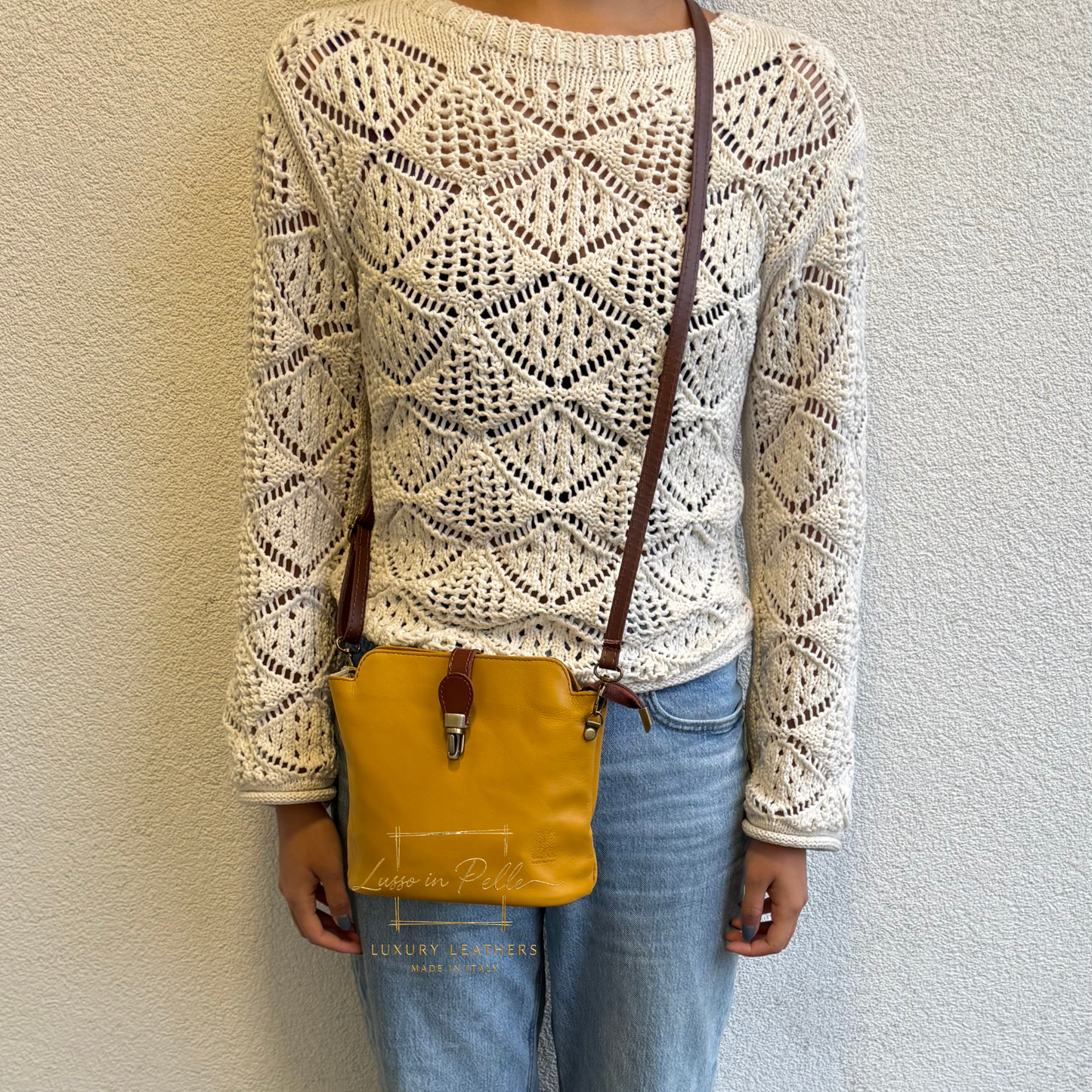 Vera Pelle Leather Crossbody Bag