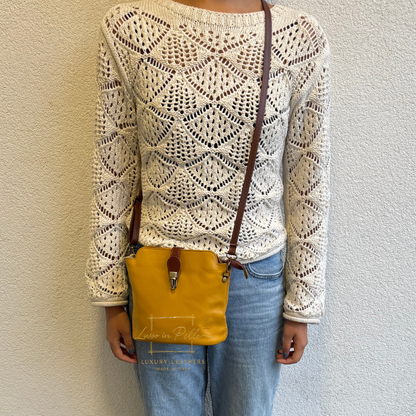 Vera Pelle Leather Crossbody Bag