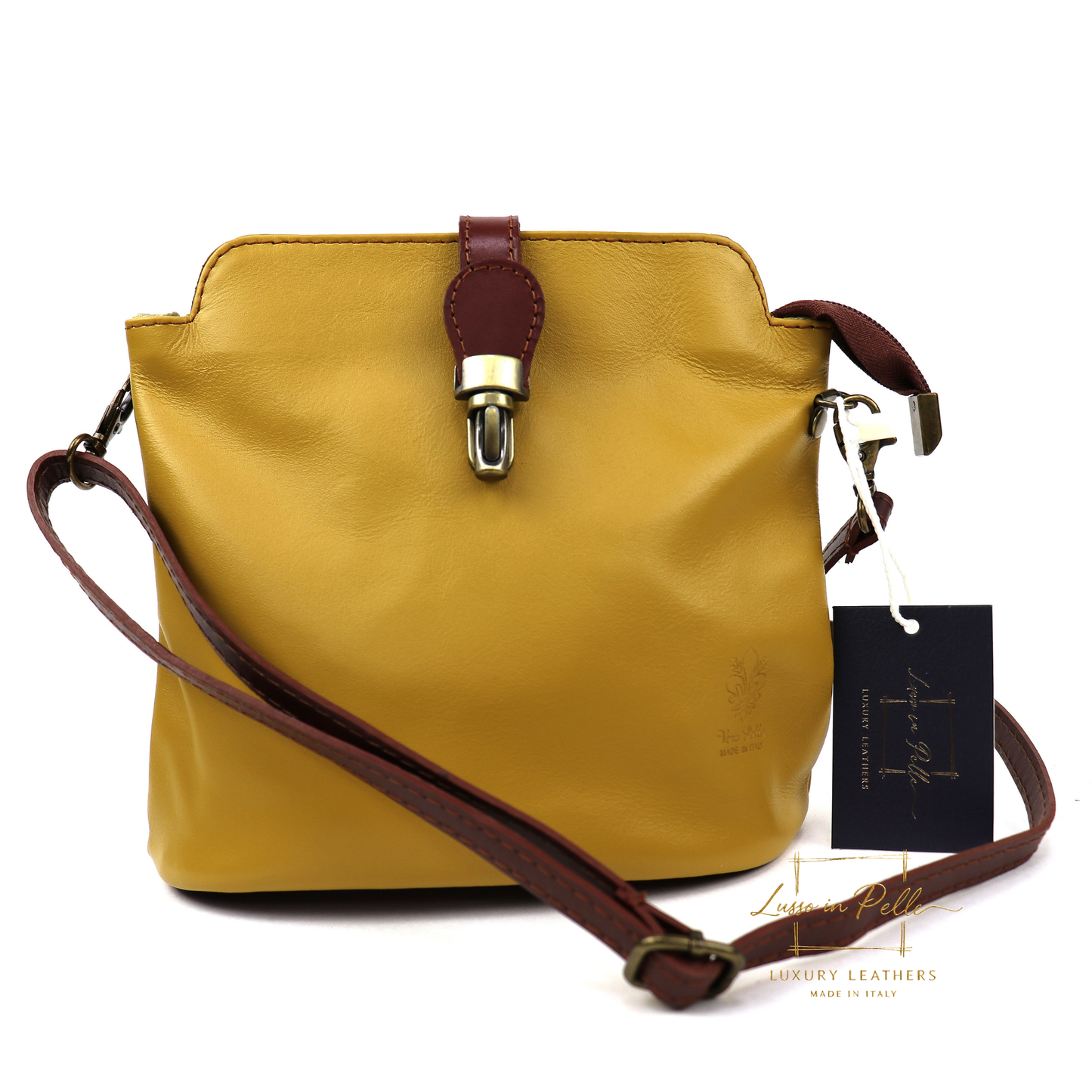 Vera Pelle Leather Crossbody Bag