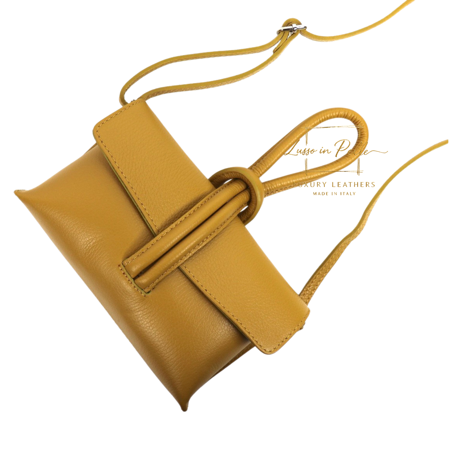 Rose Italian Versatile Leather Bag - Wrist Bag - Clutch Bag