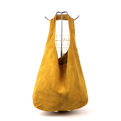 Cali Genuine Suede Hobo Slouchy Shoulder Bag