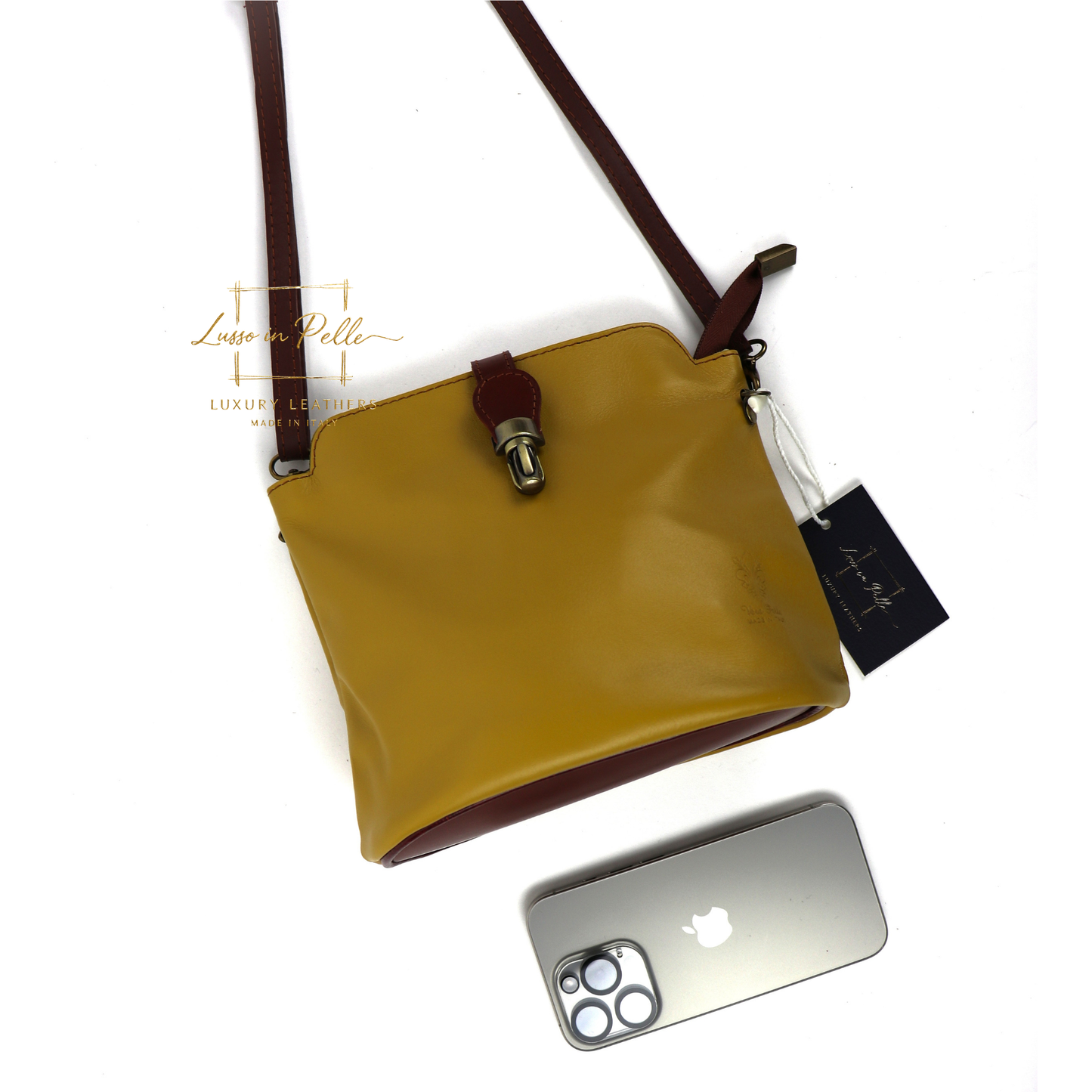 Vera Pelle Leather Crossbody Bag