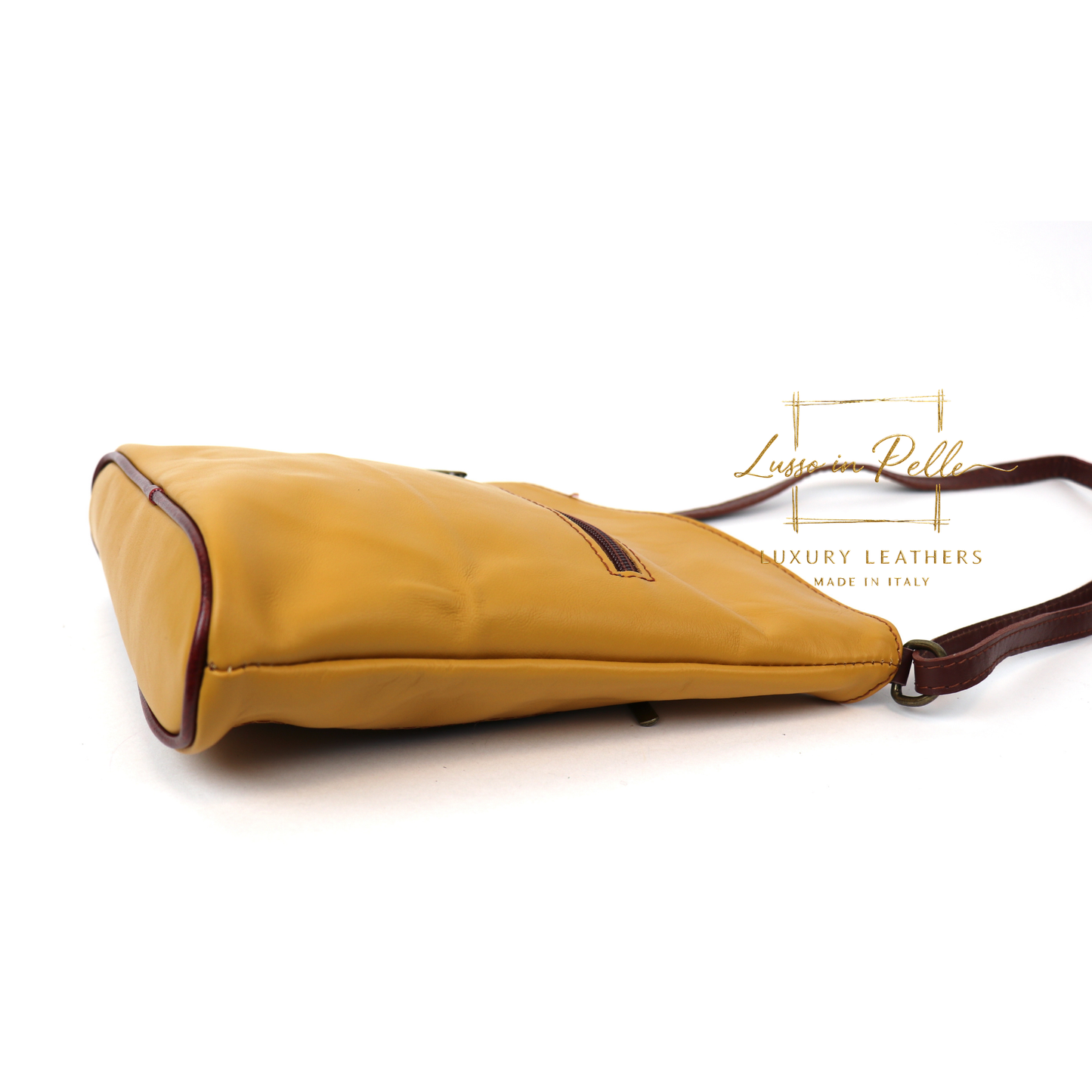 Genuine Soft Italian Leather Crossbody Messenger Handbag