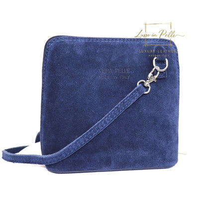 Ella Small Square Suede Crossbody Bag with Detachable Straps