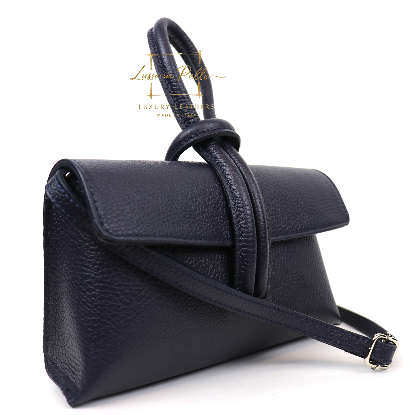 Rose Italian Versatile Leather Bag - Wrist Bag - Clutch Bag