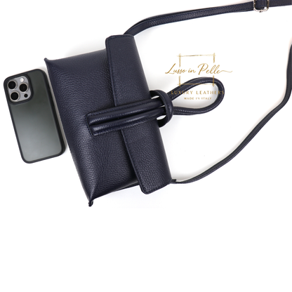Rose Italian Versatile Leather Bag - Wrist Bag - Clutch Bag