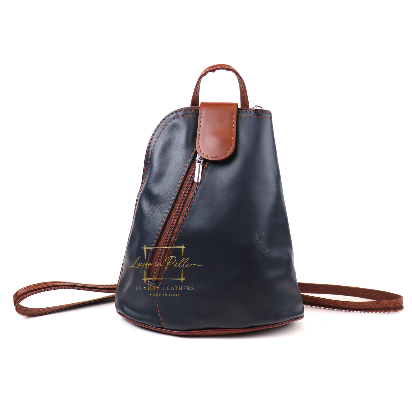 Small Vera Pelle Italian Soft Leather Backpack