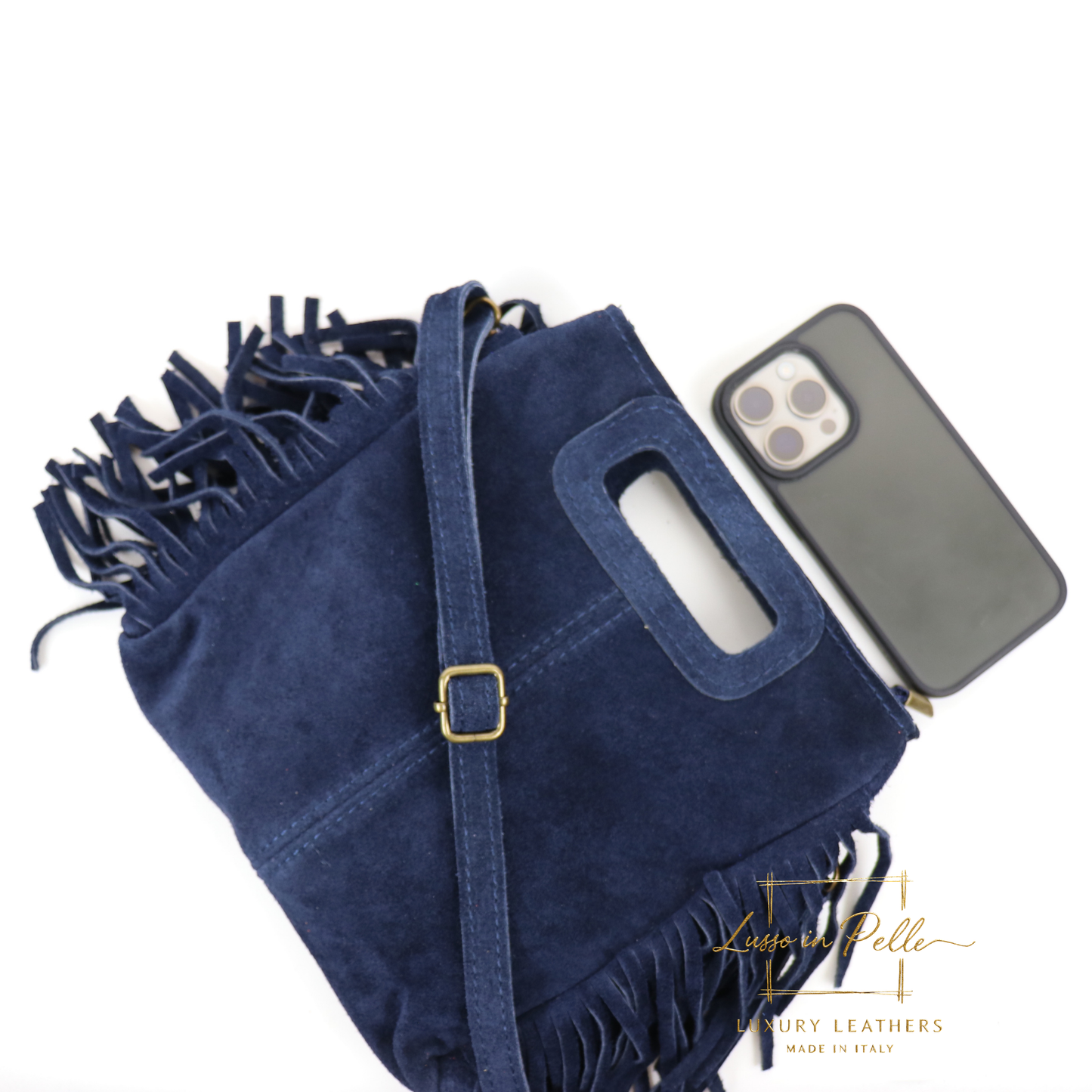 Suede Boho Tassel Crossbody Bag with Adjustable Detachable Straps