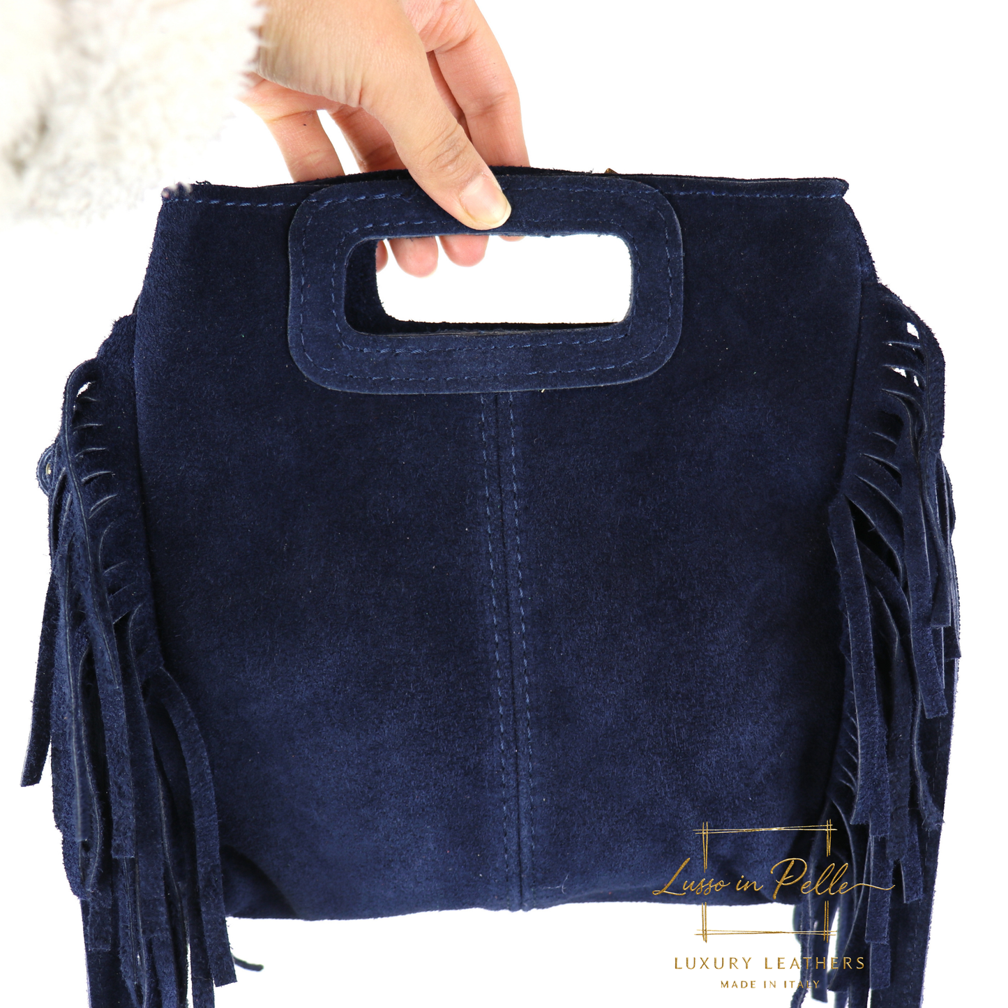 Suede Boho Tassel Crossbody Bag with Adjustable Detachable Straps