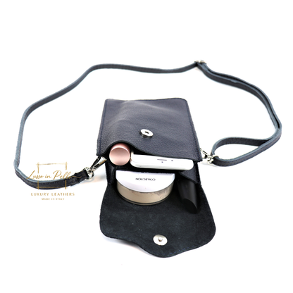 Minimalist Genuine Leather Crossbody Phone Bag