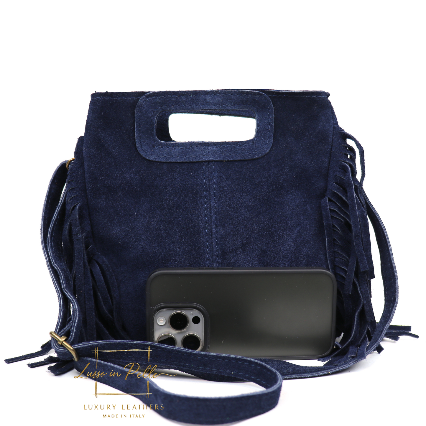 Suede Boho Tassel Crossbody Bag with Adjustable Detachable Straps