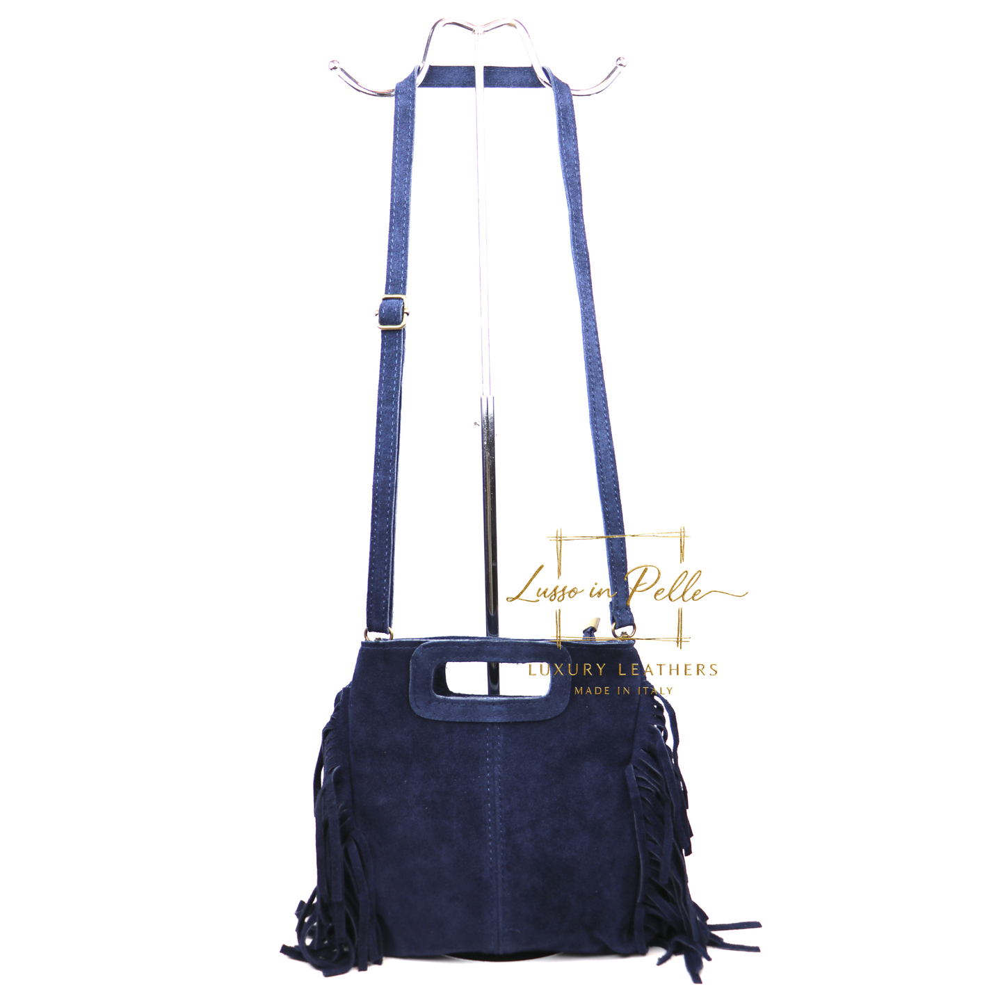 Suede Boho Tassel Crossbody Bag with Adjustable Detachable Straps