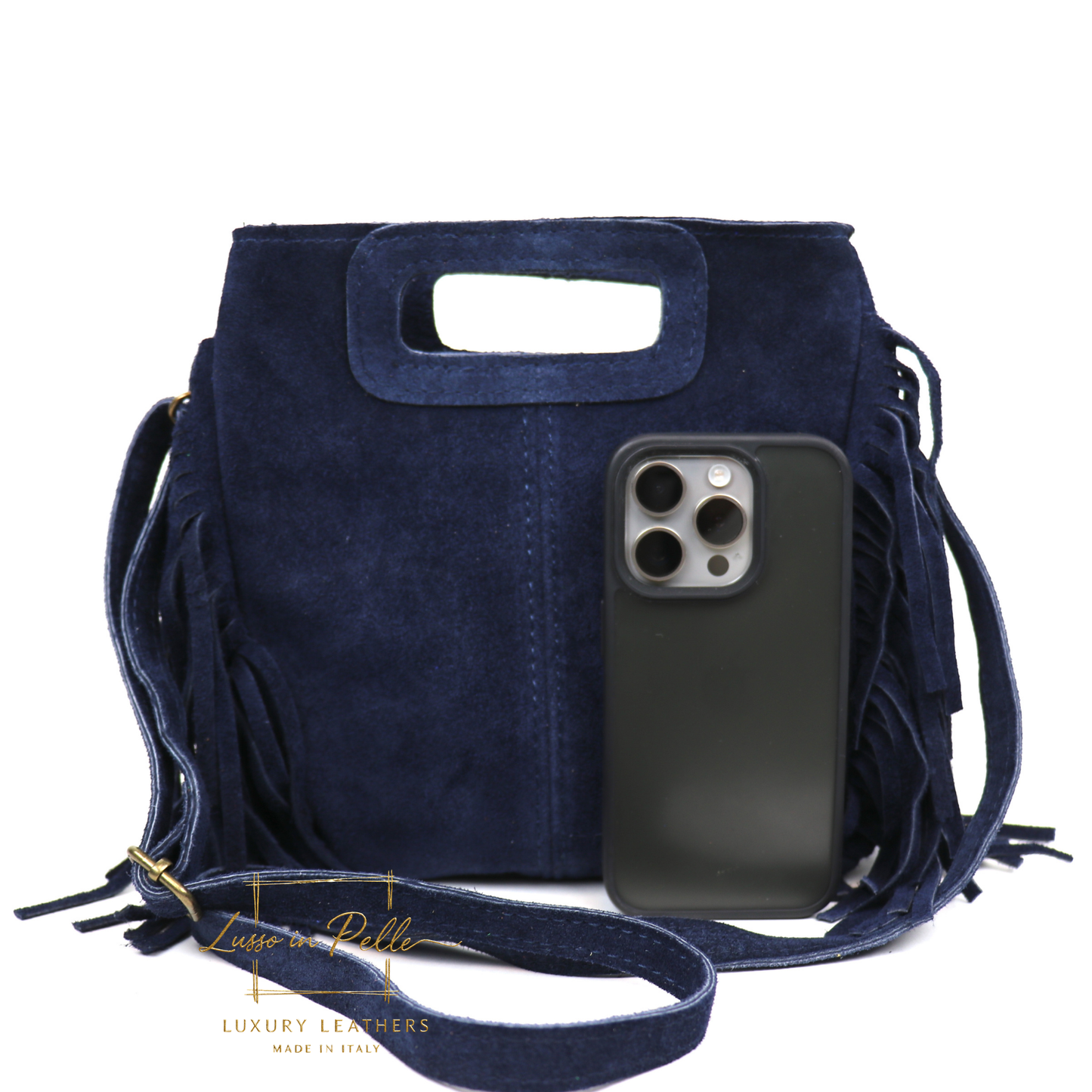 Suede Boho Tassel Crossbody Bag with Adjustable Detachable Straps