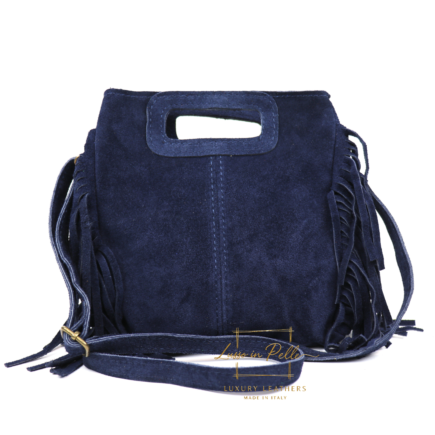 Suede Boho Tassel Crossbody Bag with Adjustable Detachable Straps
