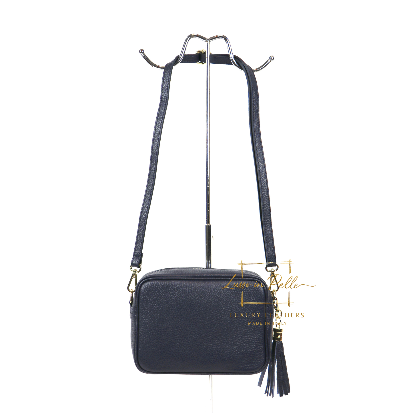 Sierra Genuine Italian Pebbled Leather Box Handbag