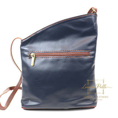 Genuine Soft Italian Leather Crossbody Messenger Handbag