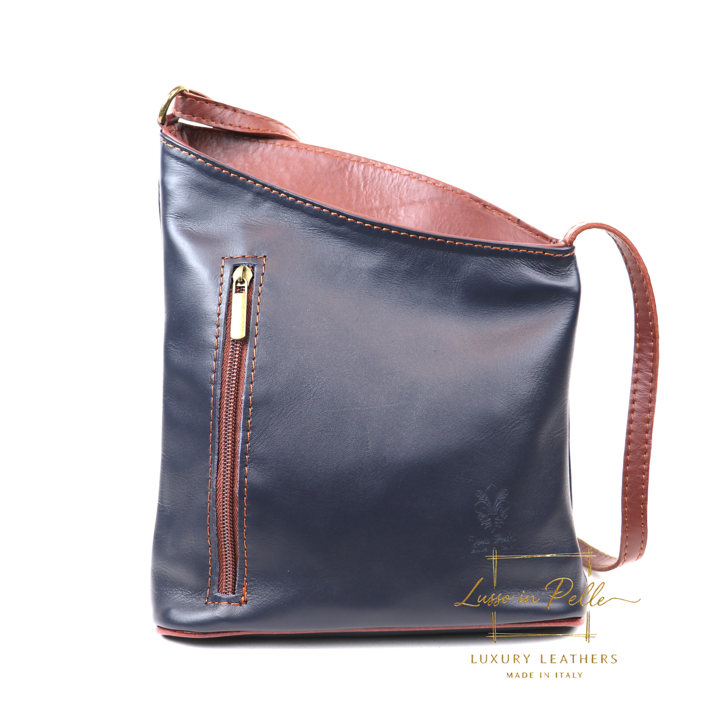 Genuine Soft Italian Leather Crossbody Messenger Handbag