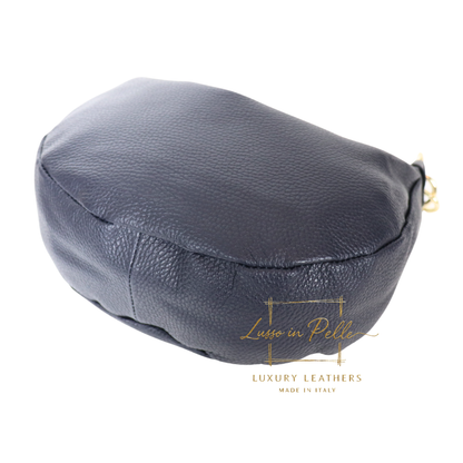 Grain Leather Half Moon Shoulder & Crossbody Bag