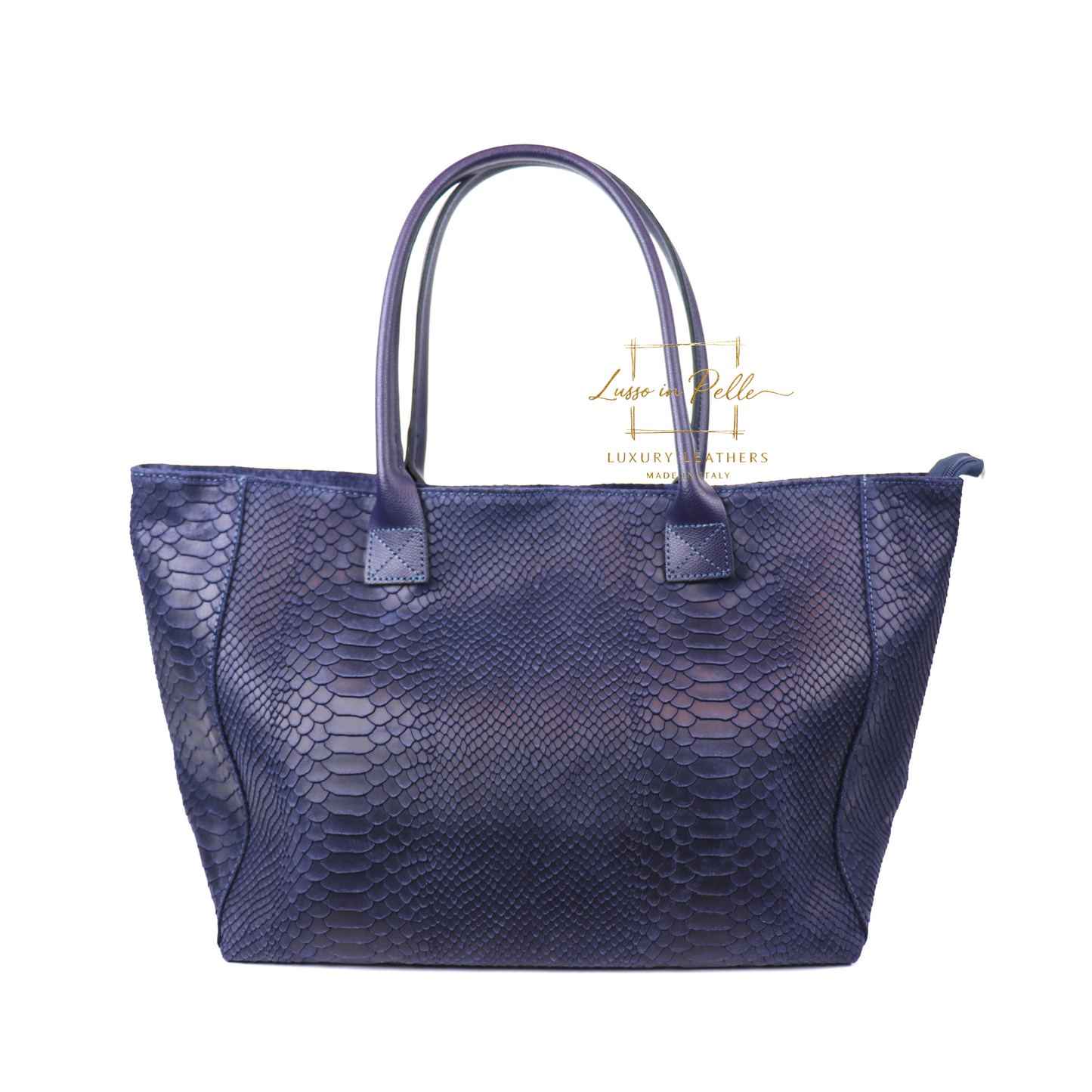 Suede Snake Print Two Style Large Shopper Bag