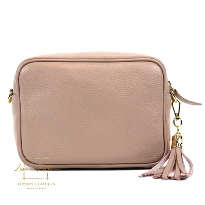 Sierra Genuine Italian Pebbled Leather Box Bag