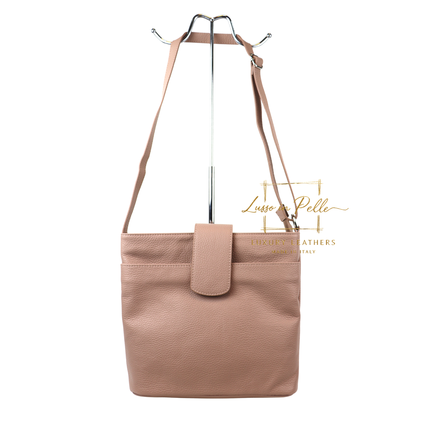 Italian Leather Shoulder/Crossbody Bag with Adjustable Straps