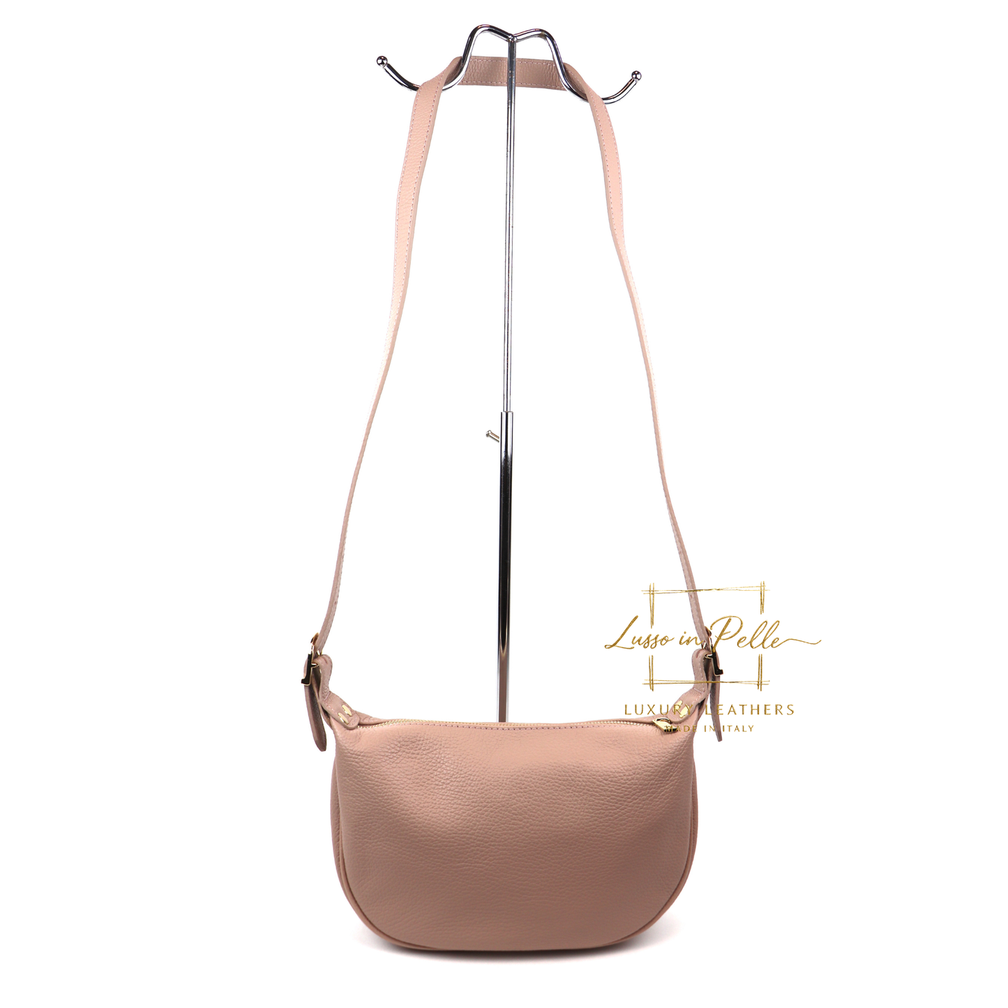 Half Moon Leather Crossbody Bag
