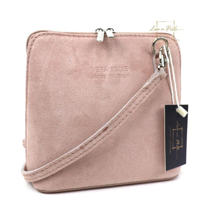 Ella Small Square Suede Crossbody Bag with Detachable Straps