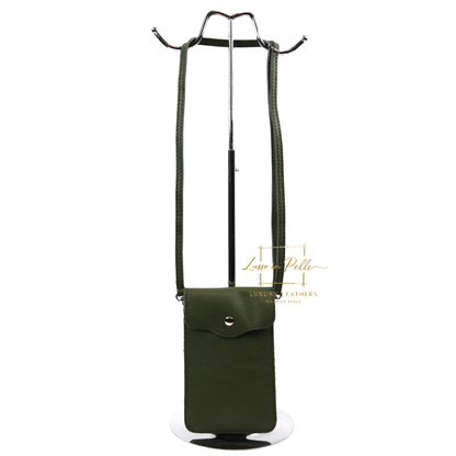 Minimalist Genuine Leather Crossbody Phone Bag