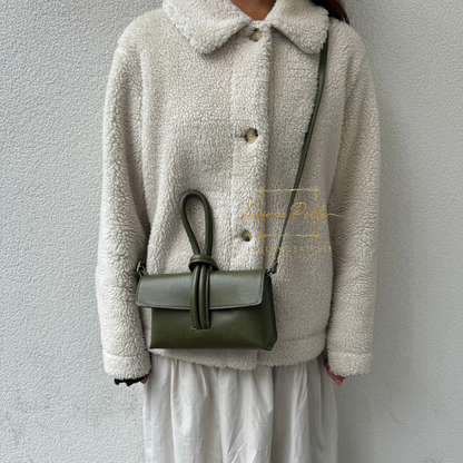 Rose Italian Versatile Leather Bag - Wrist Bag - Clutch Bag