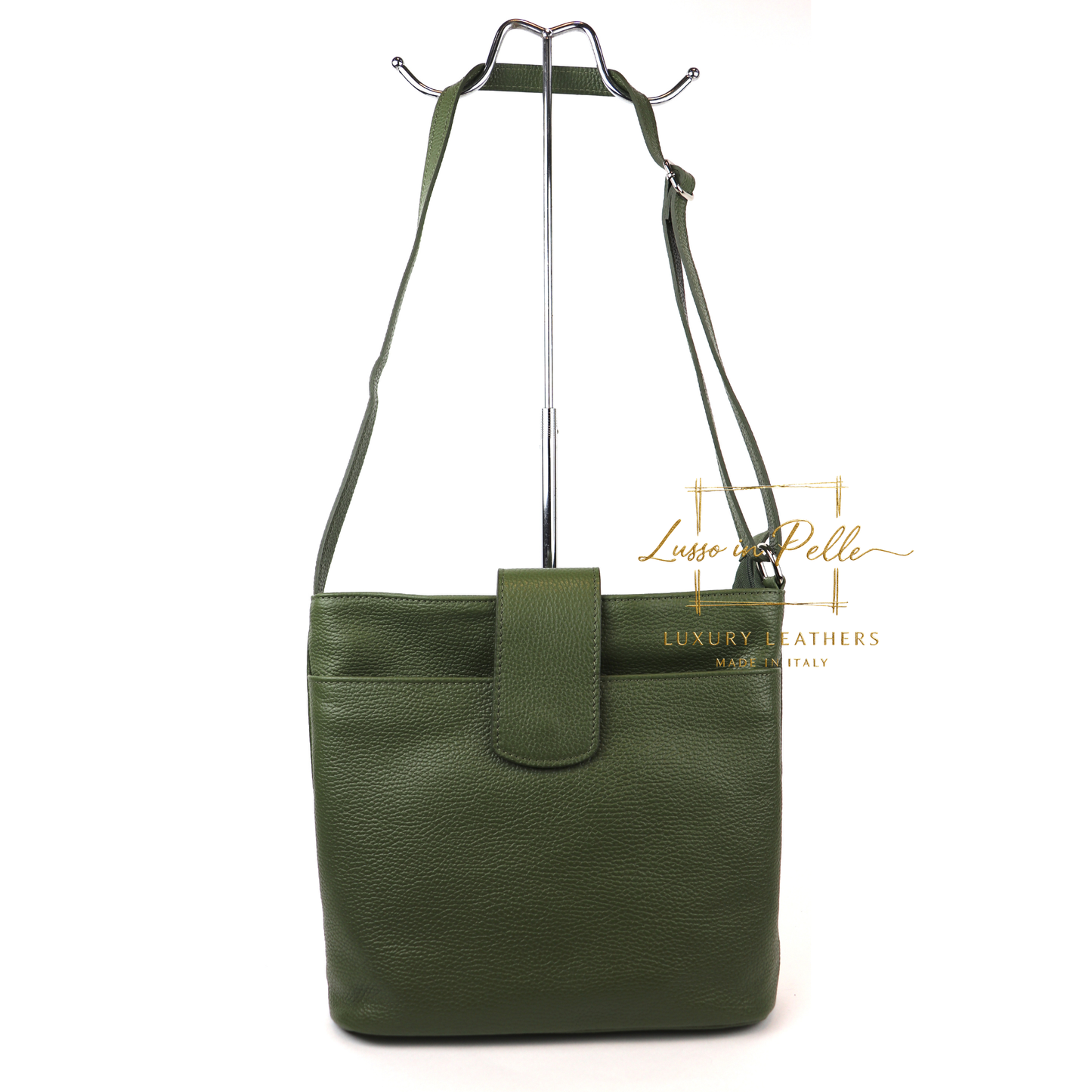 Italian Leather Shoulder/Crossbody Bag with Adjustable Straps