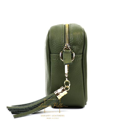 Sierra Genuine Italian Pebbled Leather Box Bag