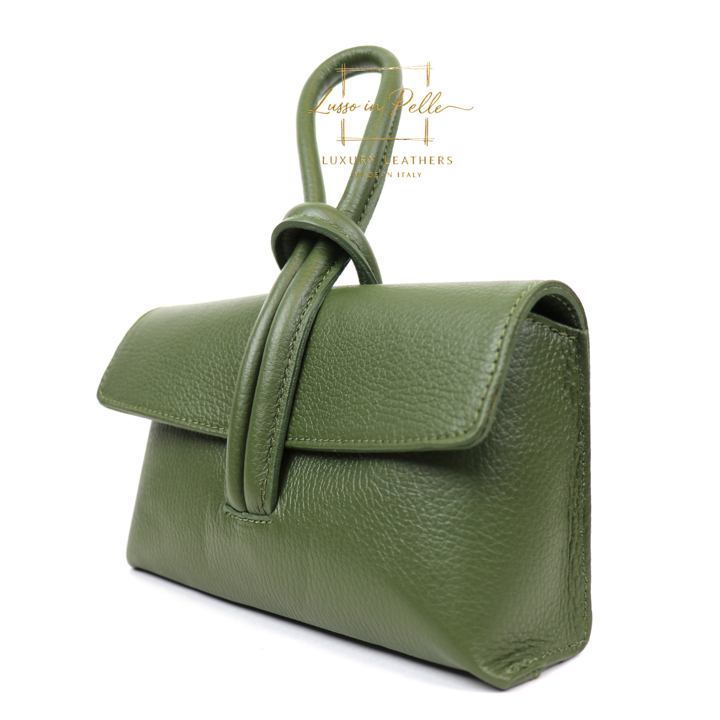 Rose Italian Versatile Leather Bag - Wrist Bag - Clutch Bag