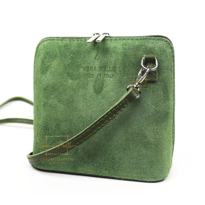 Ella Small Square Suede Crossbody Bag with Detachable Straps