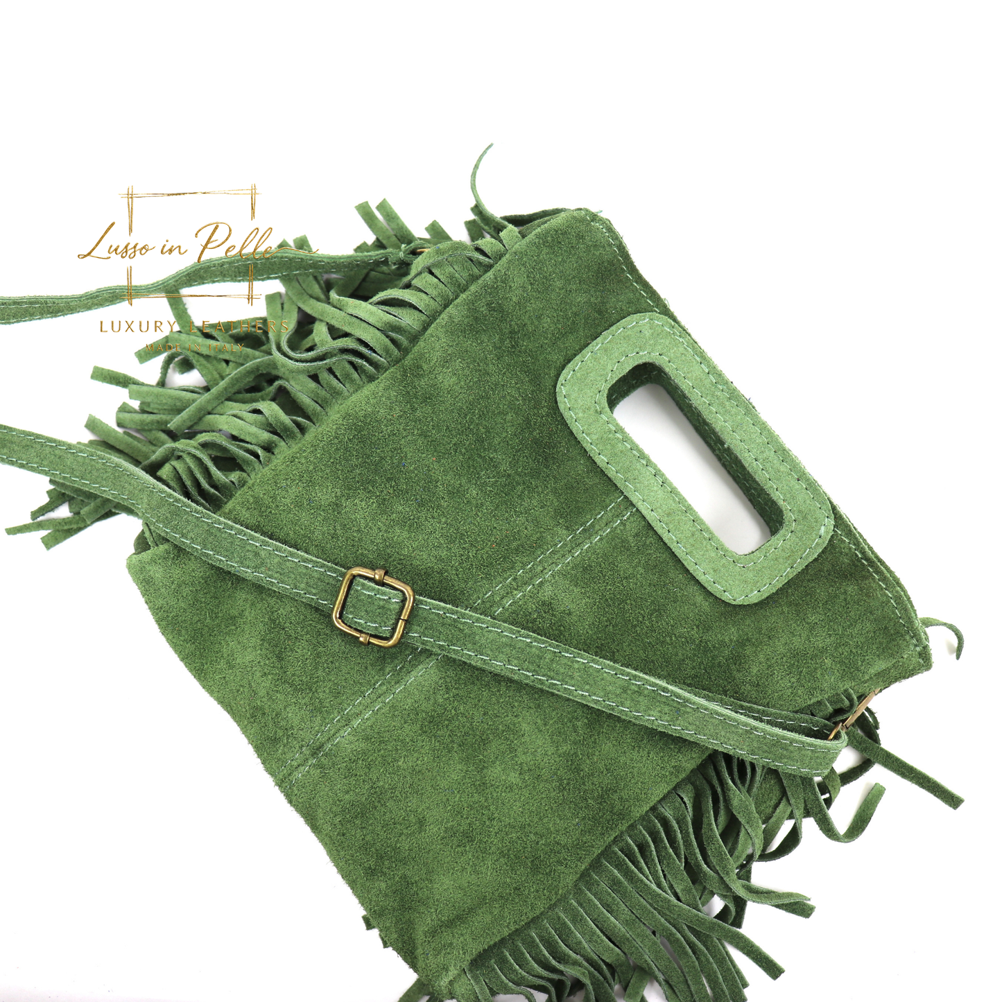 Suede Boho Tassel Crossbody Bag with Adjustable Detachable Straps
