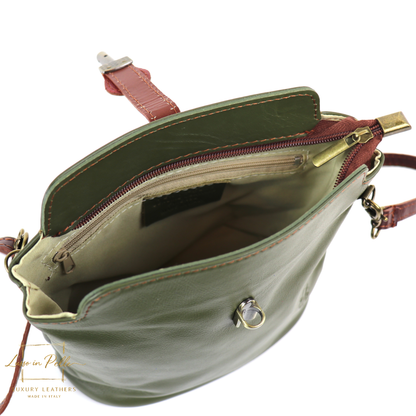 Vera Pelle Leather Crossbody Bag