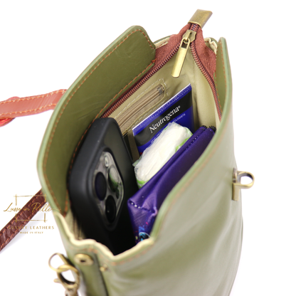 Vera Pelle Leather Crossbody Bag