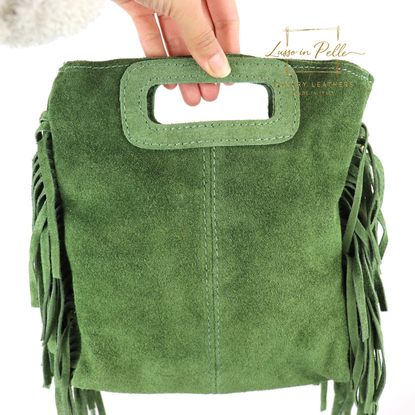 Suede Boho Tassel Crossbody Bag with Adjustable Detachable Straps