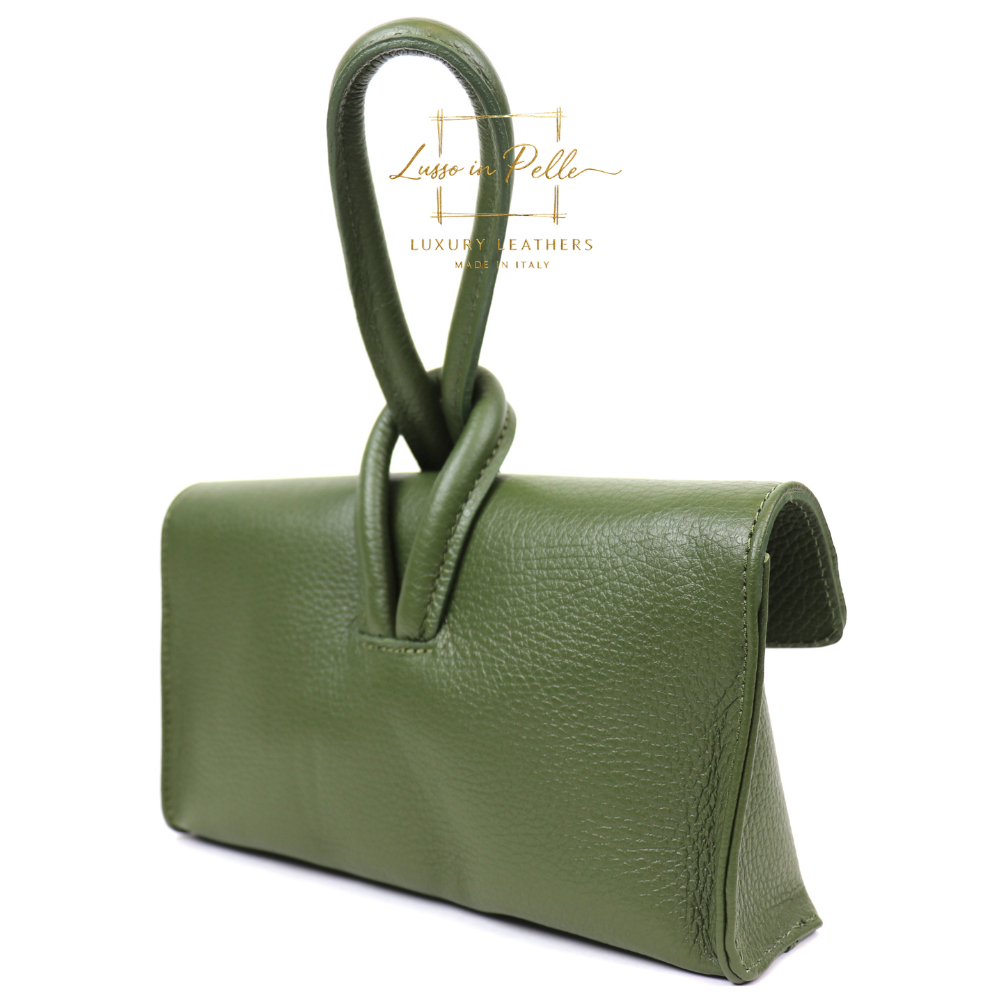Rose Italian Versatile Leather Bag - Wrist Bag - Clutch Bag