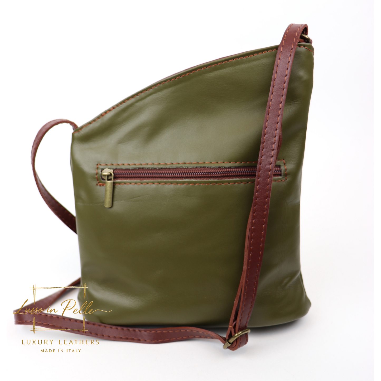 Genuine Soft Italian Leather Crossbody Messenger Handbag