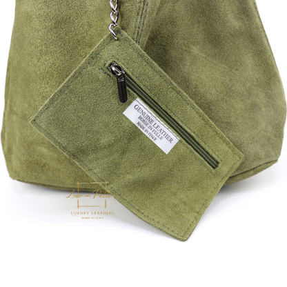 Cali Genuine Suede Hobo Slouchy Shoulder Bag