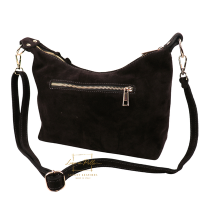 Medium Suede Messenger Crossbody with Tassel Detail