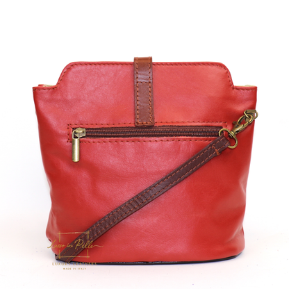 Vera Pelle Leather Crossbody Bag