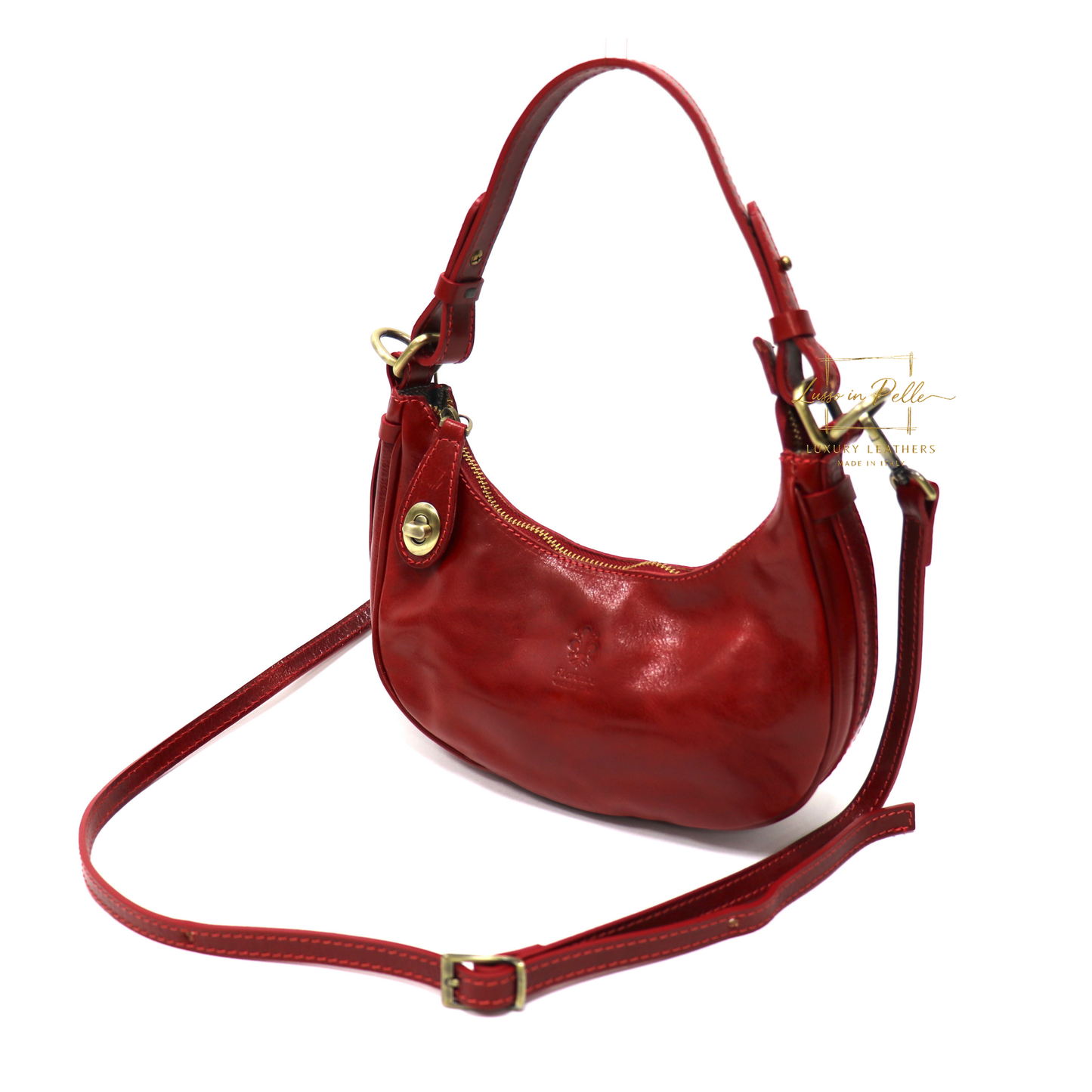 Florence Leather Shoulder/Crossbody Bag with Detachable and Adjustable Straps